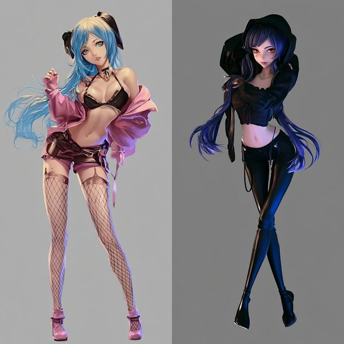 do a anime character art