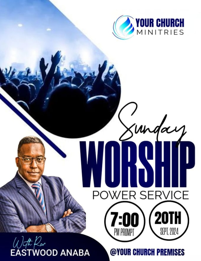 design a professional church event flyer