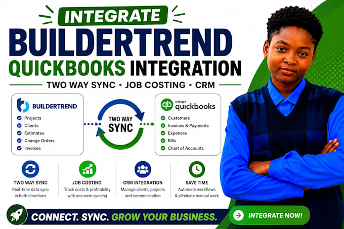 integrate buildertrend quickbooks integration setup two way sync job costing crm