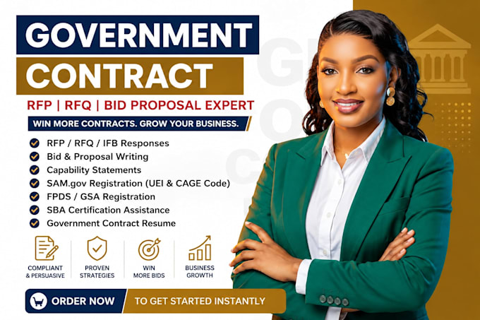 write government contract rfp rfq bid proposal and capability statement