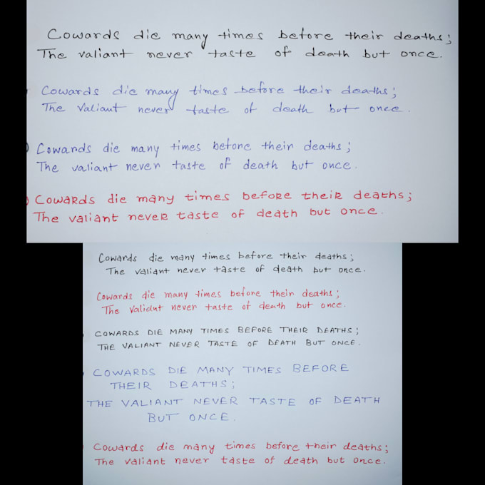 write your letters notes or scripts in beautiful handwriting