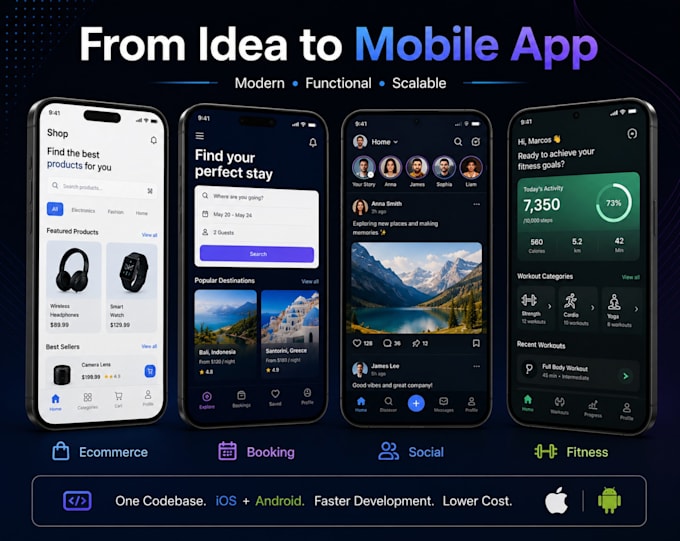 develop react native ios and android apps