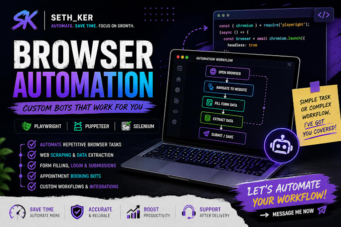 build browser automation bots with playwright puppeteer or selenium