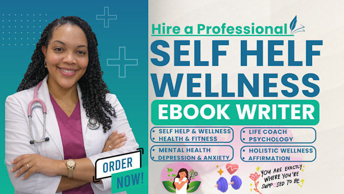 ghostwrite your self help and mental health ebook, do journal, workbook design