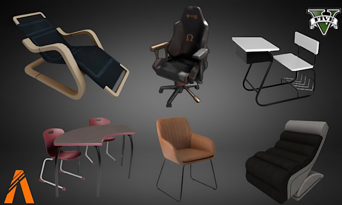 create fivem props, game assets, weapon, objects, furniture, gta 5 gun model