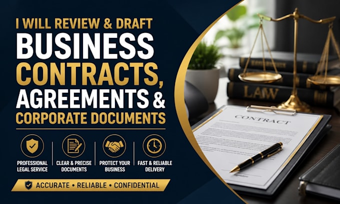 review and draft business contracts, agreements and corporate documents
