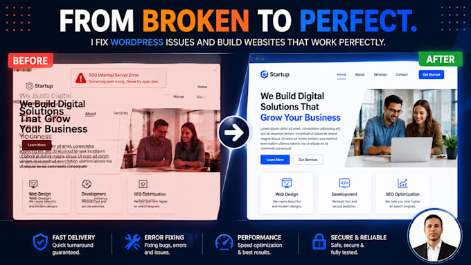 fix your wordpress bugs, css, layout and responsive issues fast