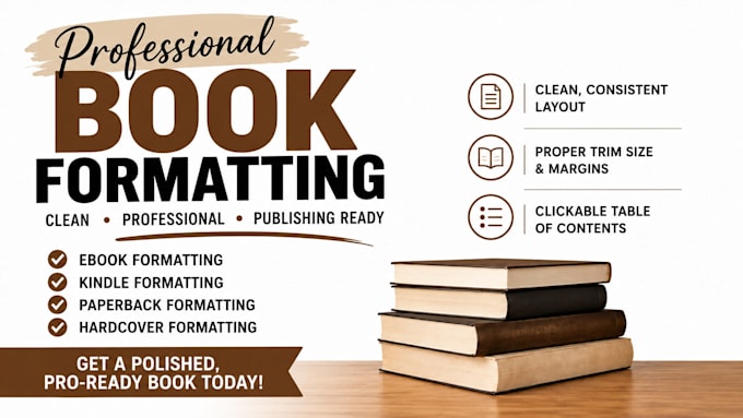 do book design and KDP book formatting for print publishing