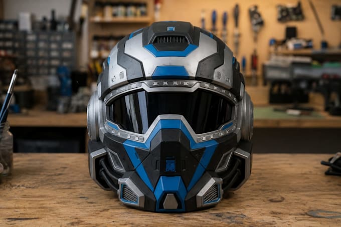 create custom 3d cosplay mask, helmet, armor