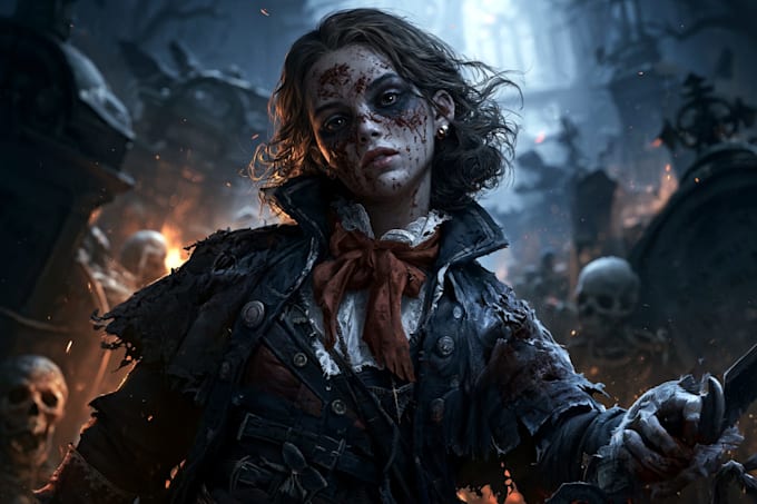 do horror character art and horror character