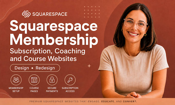 build squarespace membership, subscription, coaching and course websites