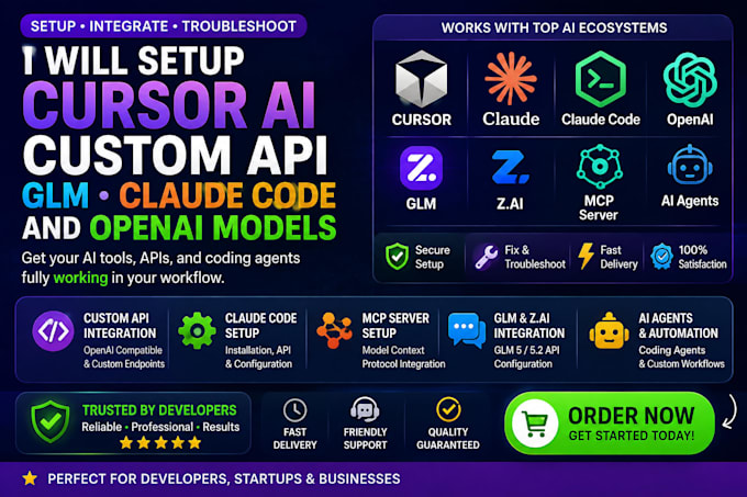 setup cursor ai custom API glm claude openai models claude code ai integration