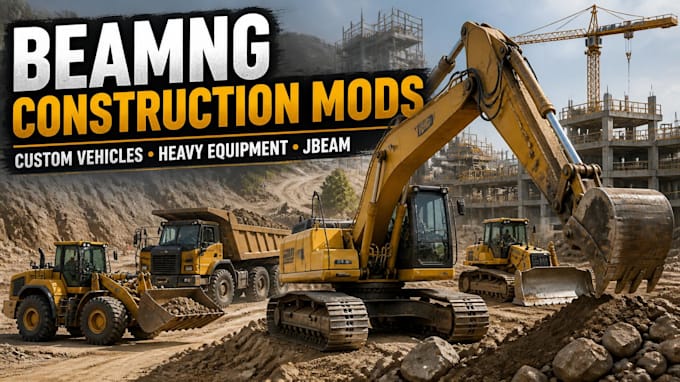 build beamng construction vehicles and heavy equipment mods