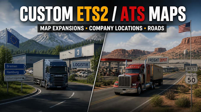 build custom ets2 ats map expansions and company locations
