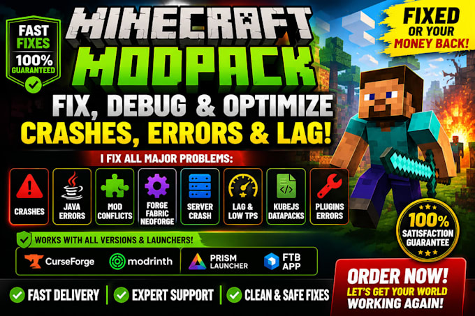 fix minecraft mods java debug minecraft plugin forge fabric modpack server crash