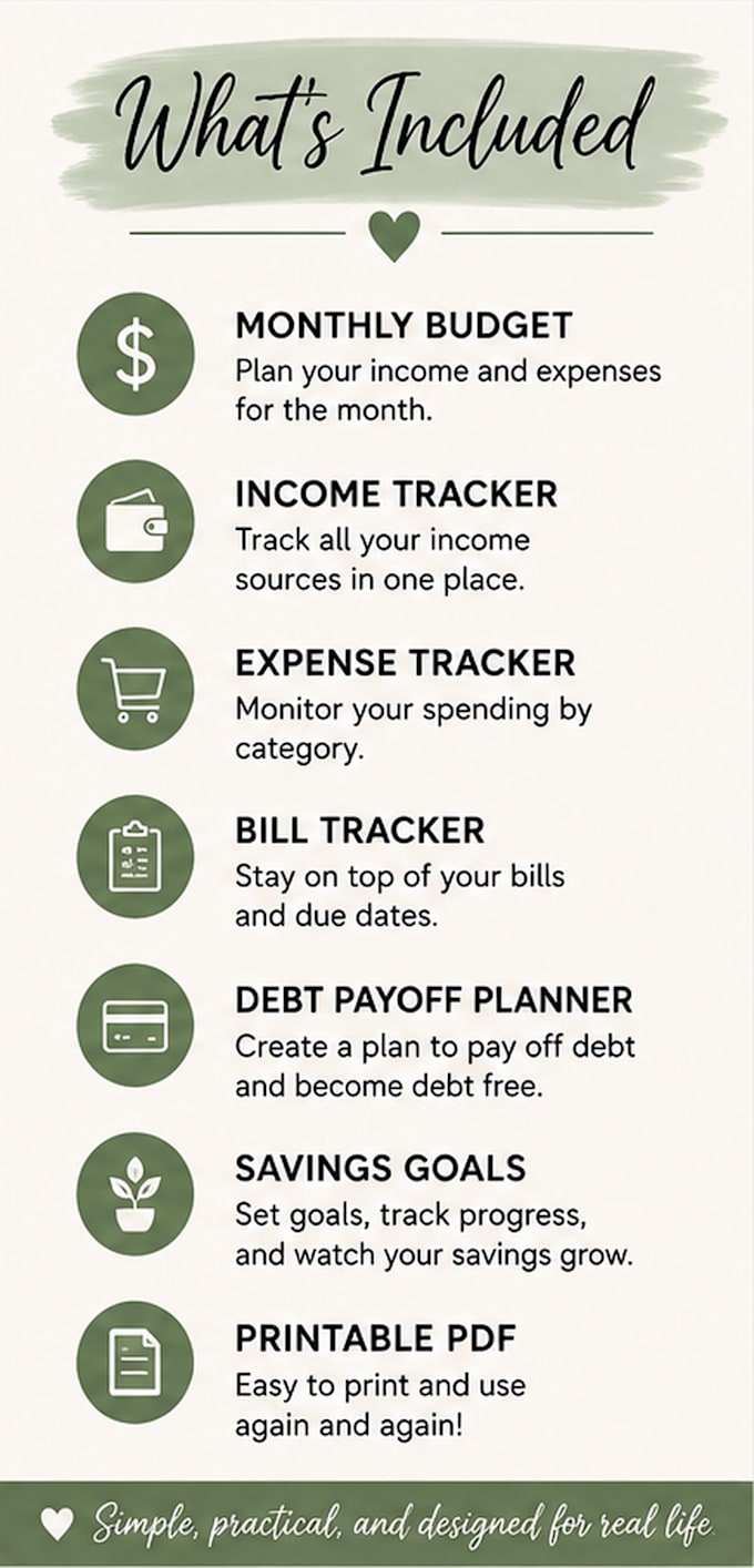create a simple printable budget planner