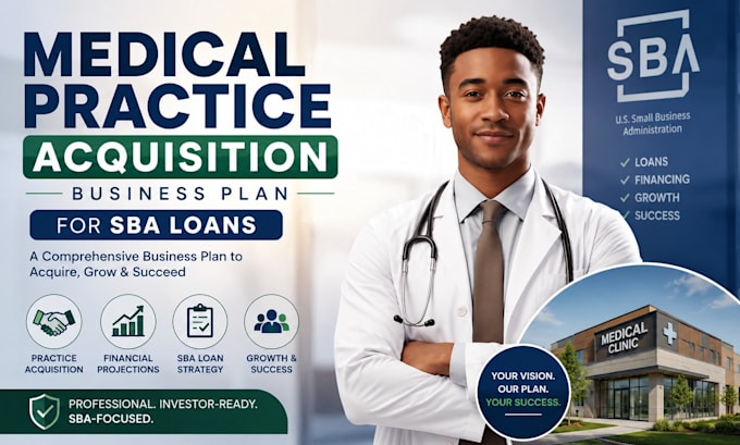 write a medical practice acquisition business plan for sba loans