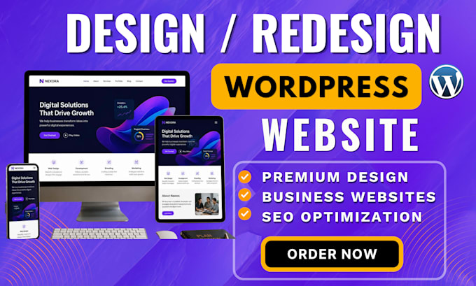 design and develop a professional wordpress website for your business