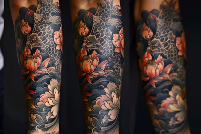 make a traditional japanese irezumi tattoo