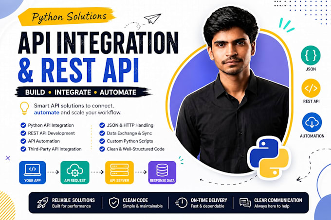 do python API integration, rest API development and automation