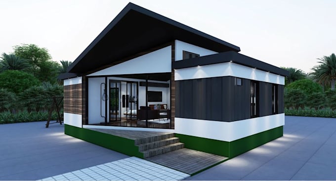 design modern shipping container house,modular prefab home render,autodesk revit