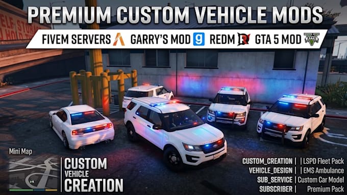create custom vehicles for fivem garrys mod redm servers and gta 5 mod