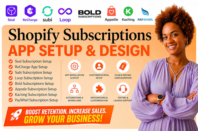setup shopify subcriptions seal recharge subi loop bold appstle kaching paywhirl
