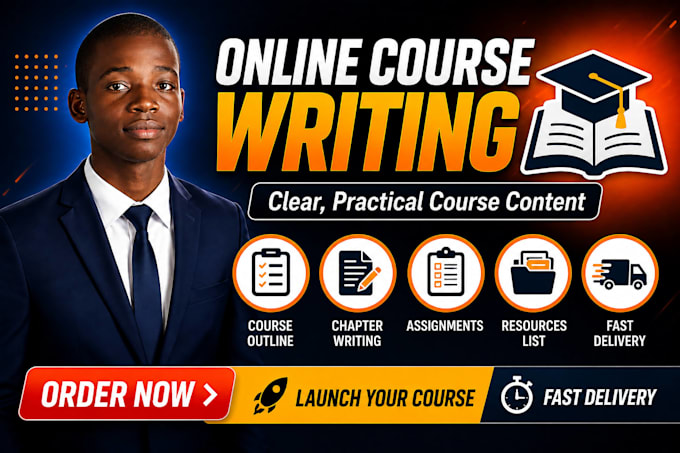 write your online  course or training  content