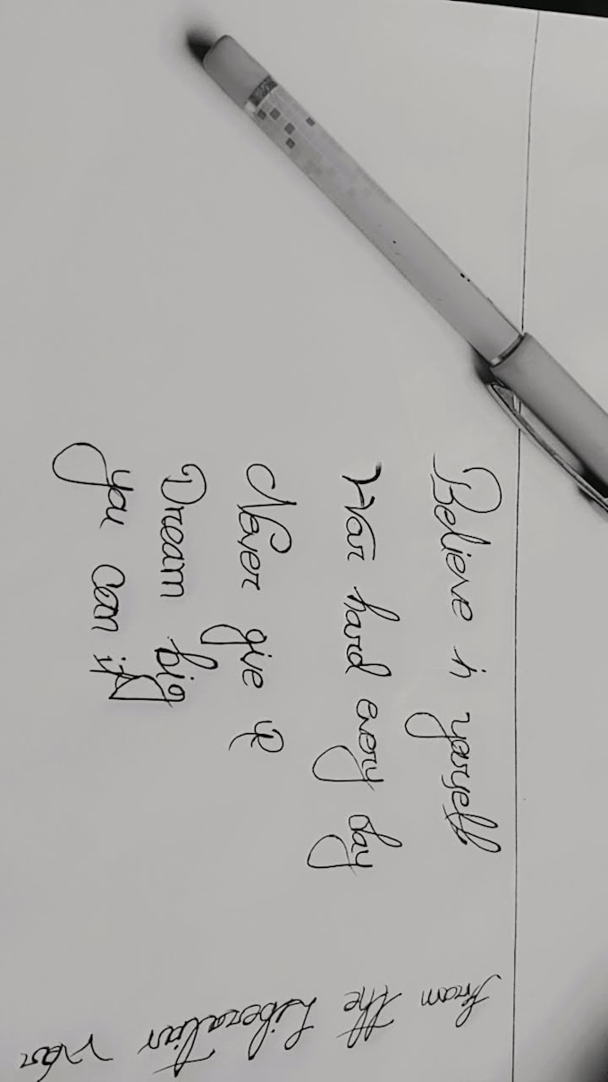 write your text in beautiful cursive handwriting