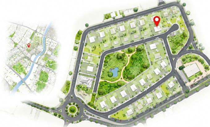 create professional property, plot, location and site map