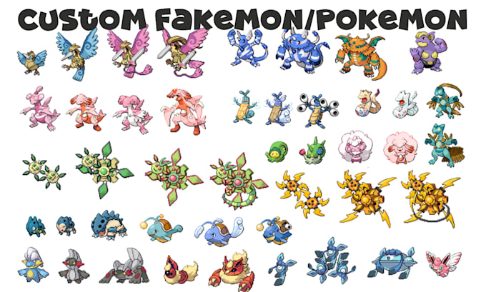 create custom pokemon pixel art sprites for gen 1 2 3 4 5 rom hacks