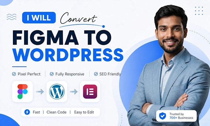 convert figma to elementor or figma to wordpress website developer