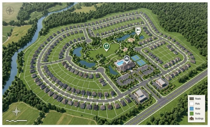 create real estate property map, location map and plot map