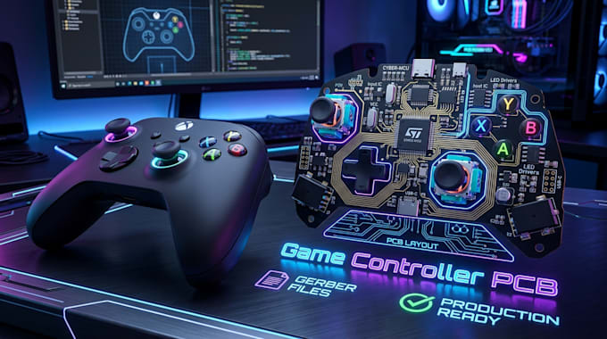 design gaming pcb, game controller pcb and custom circuit board