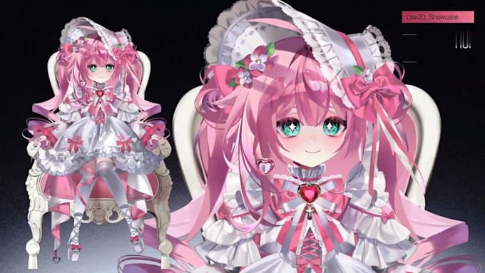 design and rig anime 2d vtuber model, live 2d vtuber model, 2d pngtuber model