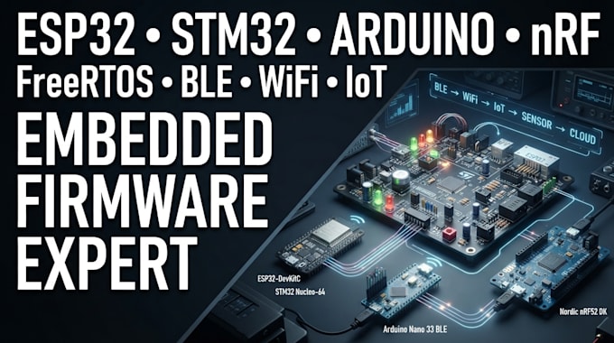 develop esp32 stm32 arduino nrf freertos ble wifi iot projects