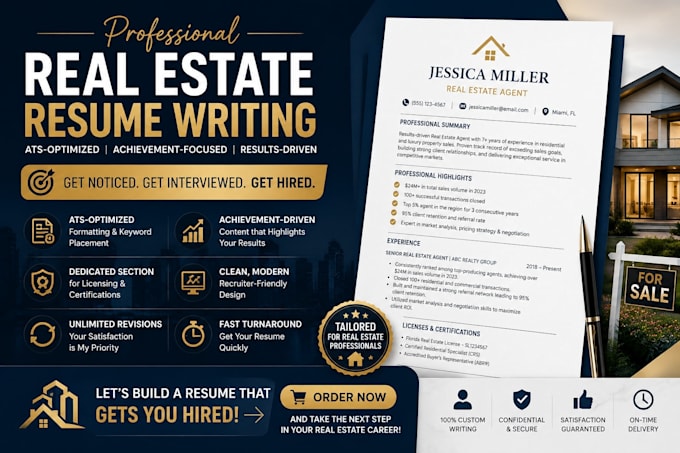 write an ats optimized realtor or real estate agent resume