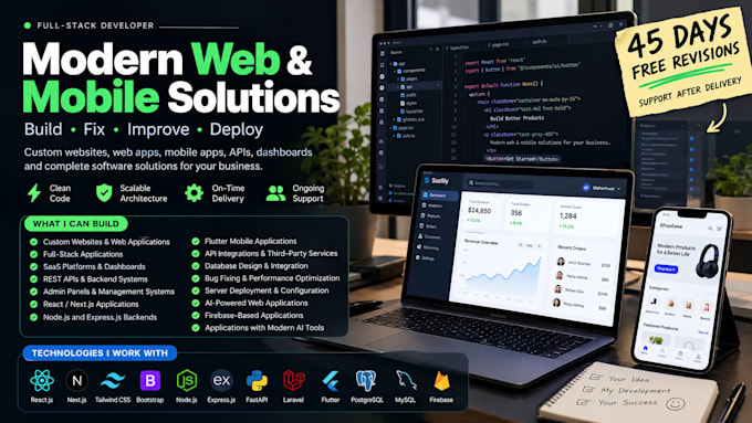 be your software developer full stack web applications