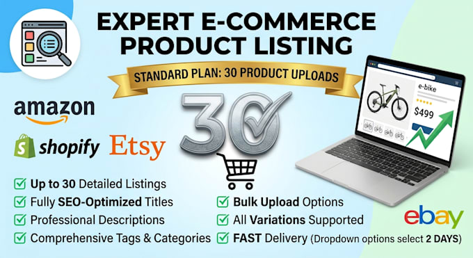 be your expert ecommerce product listing and store