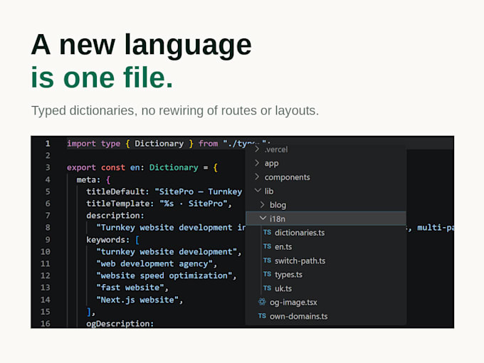 build a multilingual website from scratch in next js