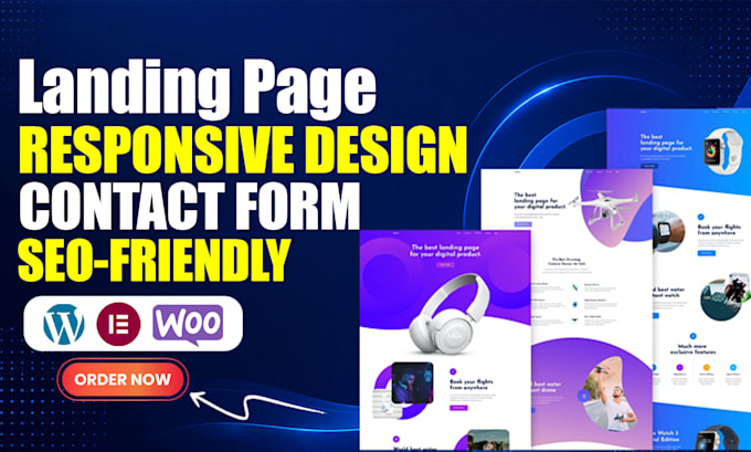 create single page website or figma landing page using elementor