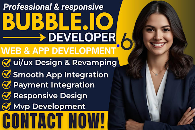 build bubble io website, design bubble mvp, bubble app developer