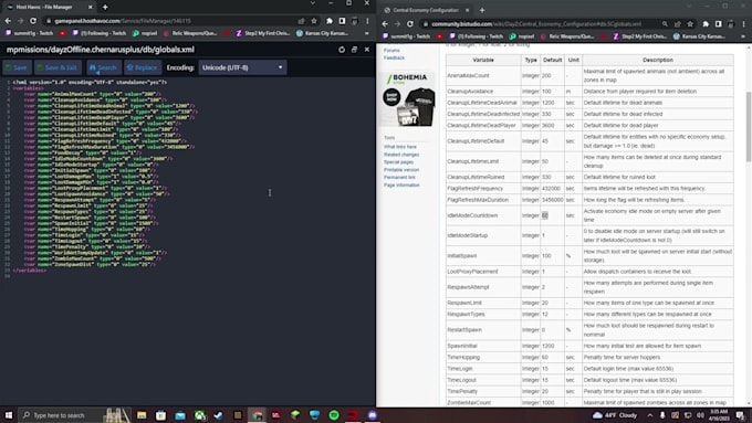 setup and mod console dayz server configuration and xml coding