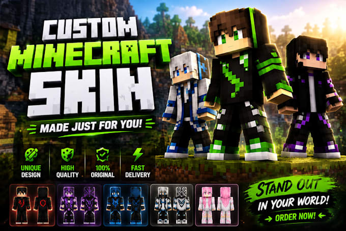 create a custom minecraft skin and avatar for your character