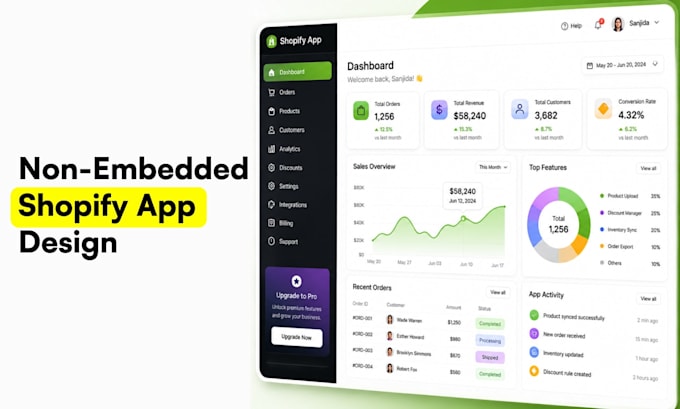 design shopify store and app UI UX in figma