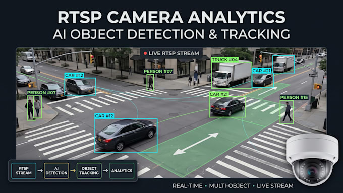 build rtsp camera analytics with ai object detection and tracking