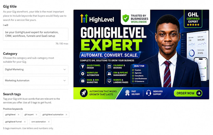 build gohighlevel automation, CRM, funnels and workflows