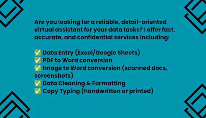 handle professional data entry and copy typing