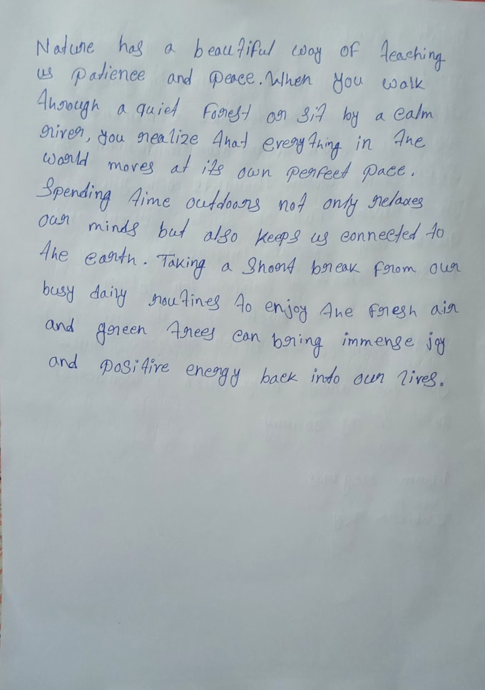 write anything in my neat and clean handwriting