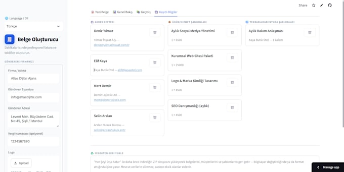 build python and streamlit automated pdf invoice and proposal generators